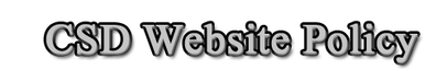 CSD Website Policy